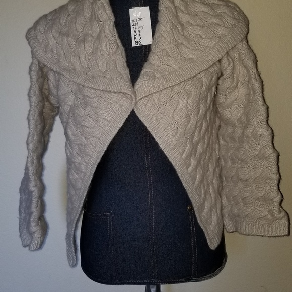 175 N w/o T XS Magasconi, grey wool, angora cardi - Picture 3 of 8